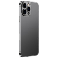 Baseus Frosted Glass Case Cover for iPhone 13 Pro Max Hard Cover with Gel Frame Transparent (ARWS000802)