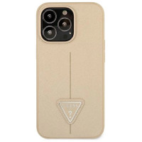 Guess GUHCP13LPSATLE iPhone 13 Pro / 13 6.1" beige/beige hardcase SaffianoTriangle Logo