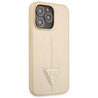 Guess GUHCP13LPSATLE iPhone 13 Pro / 13 6.1" beige/beige hardcase SaffianoTriangle Logo
