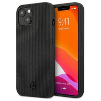 Mercedes MEHCP13MMBLBK iPhone 13 6,1" czarny/black hardcase Leather Meshed Metal Logo