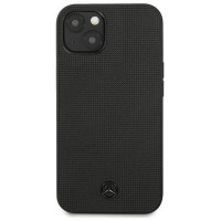Mercedes MEHCP13MMBLBK iPhone 13 6,1" czarny/black hardcase Leather Meshed Metal Logo