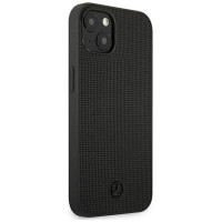 Mercedes MEHCP13MMBLBK iPhone 13 6,1" czarny/black hardcase Leather Meshed Metal Logo