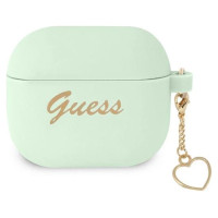 Guess GUA3LSCHSN AirPods 3 cover green/green Silicone Charm Heart Collection