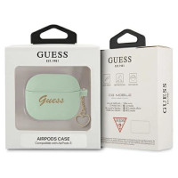 Guess GUA3LSCHSN AirPods 3 cover green/green Silicone Charm Heart Collection