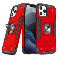 Wozinsky Ring Armor case for iPhone 14 Pro armored cover magnetic holder ring red