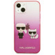 Karl Lagerfeld KLHCP13STGKCP iPhone 13 mini 5,4" hardcase różowy/pink Gradient Ikonik Karl & Choupette