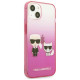 Karl Lagerfeld KLHCP13STGKCP iPhone 13 mini 5,4" hardcase różowy/pink Gradient Ikonik Karl & Choupette