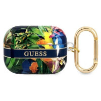 Guess GUAPHHFLB AirPods Pro cover blue/blue Flower Strap Collection