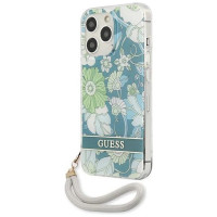 Guess GUHCP13LHFLSN iPhone 13 Pro / 13 6.1" green/green hardcase Flower Strap