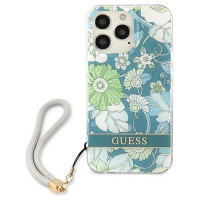 Guess GUHCP13LHFLSN iPhone 13 Pro / 13 6.1" green/green hardcase Flower Strap