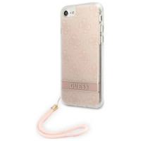 Guess GUOHCI8H4STP iPhone SE 2022 / SE 2020 / 7/ 8 pink/pink hardcase 4G Print Strap