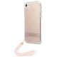 Guess GUOHCI8H4STP iPhone SE 2022 / SE 2020 / 7/ 8 pink/pink hardcase 4G Print Strap