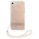 Guess GUOHCI8H4STP iPhone SE 2022 / SE 2020 / 7/ 8 pink/pink hardcase 4G Print Strap