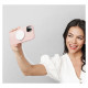 Dux Ducis Grit Leather Case for iPhone 14 Plus Elegant Faux Leather Cover (MagSafe Compatible) Pink