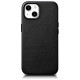 Icarer Case Leather cover for iPhone 14 Plus genuine leather case black (compatible with MagSafe)