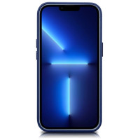 Icarer Case Leather cover for iPhone 14 Plus genuine leather case blue (compatible with MagSafe)