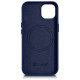 Icarer Case Leather cover for iPhone 14 Plus genuine leather case blue (compatible with MagSafe)