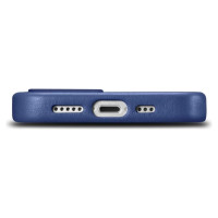 Icarer Case Leather cover for iPhone 14 Plus genuine leather case blue (compatible with MagSafe)