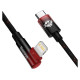 Baseus CAVP000220 angled Lightning - USB-C PD cable 20W 480Mb/s 1m - red