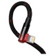 Baseus CAVP000220 angled Lightning - USB-C PD cable 20W 480Mb/s 1m - red