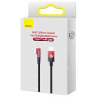 Baseus CAVP000220 angled Lightning - USB-C PD cable 20W 480Mb/s 1m - red