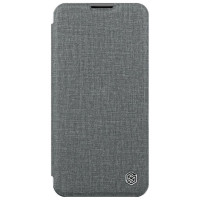 Nillkin Qin Cloth Pro Case Case for iPhone 14 Plus Camera Cover Holster Cover Flip Case Gray