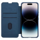 Nillkin Qin Cloth Pro Case Case for iPhone 14 Pro Max Camera Cover Holster Cover Flip Case Blue