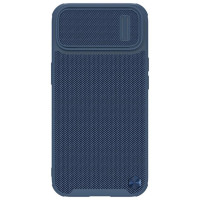 Nillkin Textured S Case for iPhone 14 Plus, armored cover with camera cover, blue