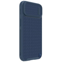 Nillkin Textured S Case for iPhone 14 Plus, armored cover with camera cover, blue