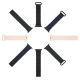 Dux Ducis Strap (Armor Version) Apple Watch SE Strap, 9, 8, 7, 6, 5, 4, 3, 2, 1 (41, 40, 38 mm) Silicone Magnetic Band Bracelet Black/Orange
