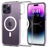 Spigen Ultra Hybrid Mag Case with MagSafe for iPhone 14 Pro Max - Clear/White