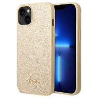 Guess GUHCP14SHGGSHD iPhone 14 6,1" złoty/gold hard case Glitter Script