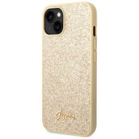 Guess GUHCP14SHGGSHD iPhone 14 6,1" złoty/gold hard case Glitter Script