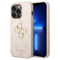 Guess GUHCP14X4GMGPI iPhone 14 Pro Max 6.7" pink/pink hardcase 4G Big Metal Logo