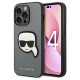 Karl Lagerfeld KLHCP14LSAPKHG iPhone 14 Pro 6,1" srebrny/silver hardcase Saffiano Karl`s Head Patch