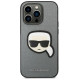 Karl Lagerfeld KLHCP14LSAPKHG iPhone 14 Pro 6,1" srebrny/silver hardcase Saffiano Karl`s Head Patch