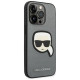 Karl Lagerfeld KLHCP14LSAPKHG iPhone 14 Pro 6,1" srebrny/silver hardcase Saffiano Karl`s Head Patch