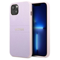 Guess GUHCP13SPSASBPU iPhone 13 mini 5,4 "purple / purple Saffiano Hot Stamp & Metal Logo