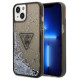 Guess GUHCP14MLFCTPK iPhone 14 Plus 6.7" black/black hardcase Liquid Glitter Palm Collection