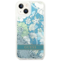 Guess GUHCP14MLFLSN iPhone 14 Plus 6.7 "green / green hardcase Flower Liquid Glitter