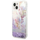Guess GUHCP14MLFLSU iPhone 14 Plus 6.7 "violet / purple hardcase Flower Liquid Glitter