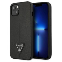 Guess GUHCP14MPSATLK iPhone 14 Plus 6,7 "black / black hardcase SaffianoTriangle Logo