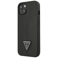 Guess GUHCP14MPSATLK iPhone 14 Plus 6,7 "black / black hardcase SaffianoTriangle Logo