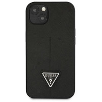 Guess GUHCP14MPSATLK iPhone 14 Plus 6,7 "black / black hardcase SaffianoTriangle Logo
