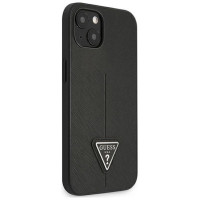 Guess GUHCP14MPSATLK iPhone 14 Plus 6,7 "black / black hardcase SaffianoTriangle Logo