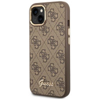 Guess GUHCP14SHG4SHW iPhone 14 6.1" brown/brown hard case 4G Vintage Gold Logo