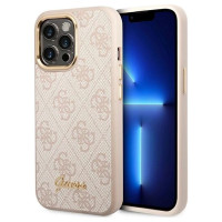 Guess 4G Vintage Gold Logo case for iPhone 14 Pro Max - pink