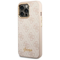 Guess 4G Vintage Gold Logo case for iPhone 14 Pro Max - pink