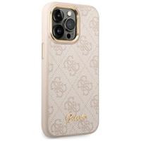Guess 4G Vintage Gold Logo case for iPhone 14 Pro Max - pink