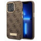 Guess GUHMP14LU4GPRW iPhone 14 Pro 6.1 "brown / brown hard case 4G Logo Plate MagSafe